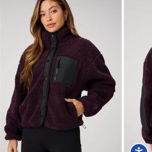 Fabletics Tahoe Teddy Jacket NWT, medium.